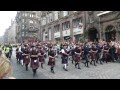 The Massed Pipes and Drums on the Royal Mile in ...