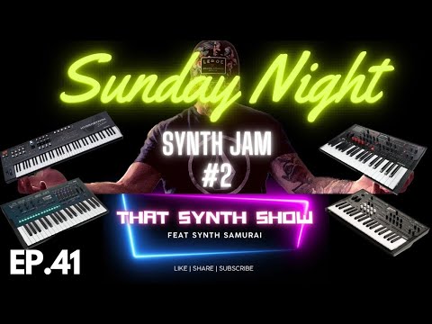 SUNDAY NIGHT SYNTH JAM #2 - HYDRASYNTH, OPSIX, WAVESTATE, MODWAVE DRUMLOGIUE | THAT SYNTH SHOW EP.41