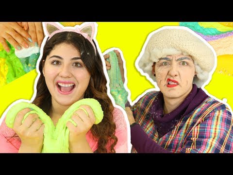 SLIME SMOOTHIE CHALLENGE WITH GRANDMA BUURDA | Slimeatory #219