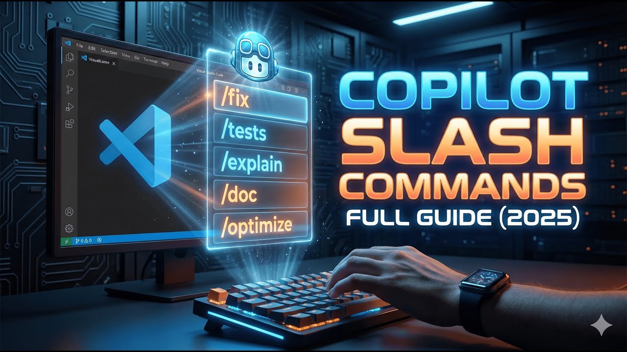GitHub Copilot Slash Commands Tutorial: /fix, /tests, /optimize (VS Code)