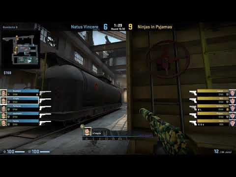 CS:GO POV Demo Na'Vi S1mple (35/15) vs NiP (de_train)