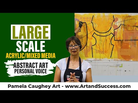 131 - Pamela Caughey - Large Scale ACRYLIC and Mixed Media Abstract - Personal Voice