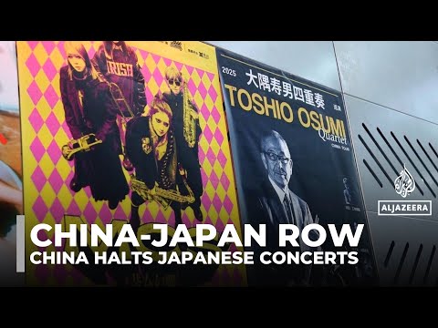 China halts Japanese concerts as diplomatic row over Taiwan escalates