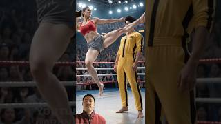 Download lagu Kung Fu Girl Takes Down Fake Bruce Lee – Watch This Epic Match! #shorts mp3