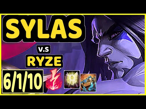 BWIPO (SYLAS) vs RYZE - 6/1/10 KDA TOP GAMEPLAY - EUW Ranked GRANDMASTER