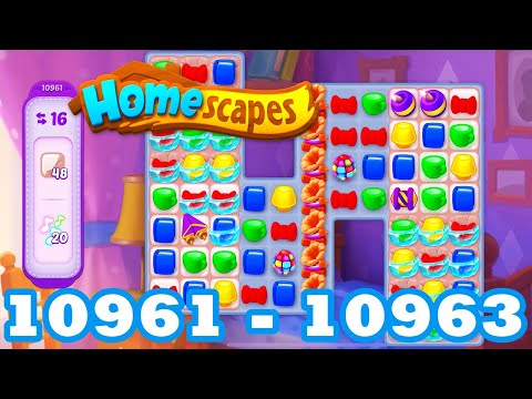 Homescapes Level 10961 - 10963 HD 3 - match puzzle Gameplay | android | IOS | 10962 | GameGo Game