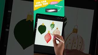 Easy Colorful Bauble Drawing #artwithflo #procreatetutorial