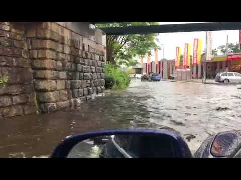 Überflutungen in der Bertschingerstraße in Krems