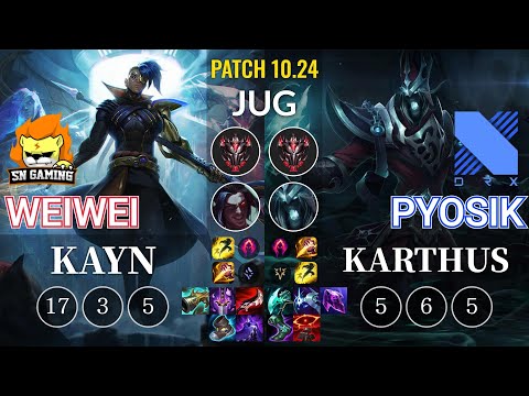 SN Weiwei Kayn vs DRX Pyosik Karthus Jungle - KR Patch 10.24