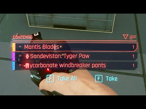 Cyberpunk 2077 - Free Legendary Mantis Blades Location (Legendary Cyberware)