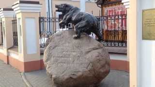 preview picture of video 'Памятник медведю в Ярославле (Bear statue in Yaroslavl)'