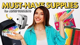 MUST-HAVE COLORING SUPPLIES for BEGINNERS ✨🌈 // Adult Coloring Q&A