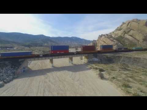 Freight Train Drone Flight