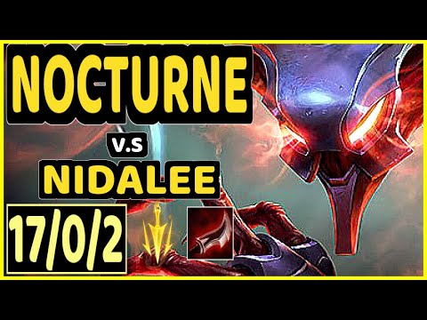 CINKROF (NOCTURNE) vs NIDALEE - 17/0/2 KDA JUNGLE GAMEPLAY - EUW Ranked GRANDMASTER
