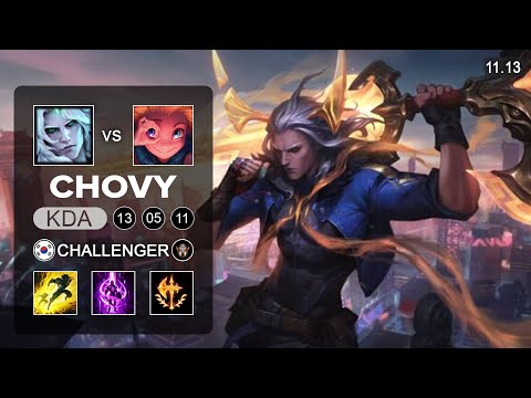 HLE Chovy Viego Mid vs Zoe - KR Challenger Patch 11.13