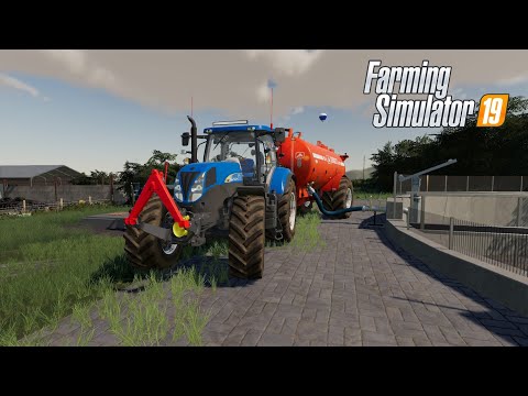 Carting Slurry in a T7030 STRAIGHT PIPE - Fs19 Gatehead Farm Timelapse #1