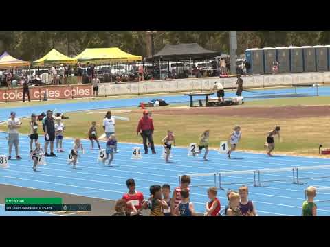 Girls U09 60m Hurdles Heat 9: 2025/26 State Combined Event Championships
