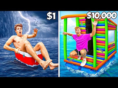 $1 vs $10,000 Floating Tiny House Challenge!