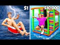 1 Vs 10 000 Floating Tiny House Challenge