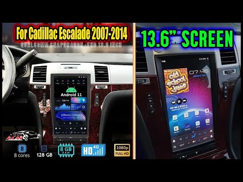 Unboxing & installing a Tesla style 13.6" Android Car Stereo by AuCar for Cadillac Escalade 2007-14