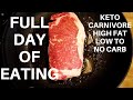 FULL DAY OF EATING ON A CUT LOW TO NO CARB HIGH FAT KETO CARNIVORE