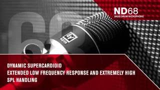 Video thumbnail for ND68 Dynamic Supercardioid Bass Drum Microphone by Electro-Voice Official