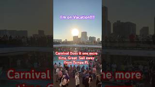 Sailing Away by Sunset Tampa Florida  #cruiseship #carnivalmiracle #sunsetview