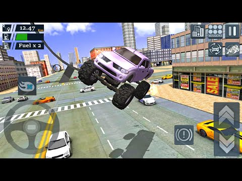 Which is the Best Monster Truck Stunts jumping Driving Simulator? Police Monster Truck Drive 2020