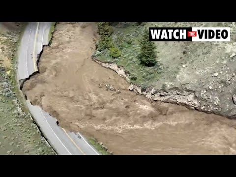 Extreme flooding and mudslides at Yellowstone National Park