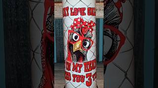 I May Look Calm But In My Head I've Pecked You 3 Times 20oz 20 oz. 20oz. Skinny Sublimation Tumbler