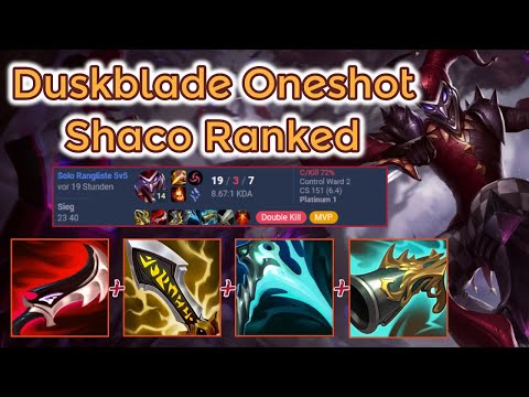 Duskblade Crit Oneshot Shaco - S13 Dia Ranked [League of Legends] Full Gameplay - Infernal Shaco
