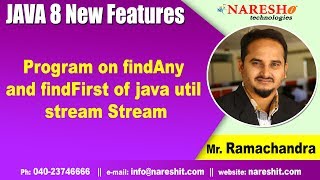 Download the video "Program on findAny and findFirst of java util stream Stream | Java 8 New Features | Mr.Rama Chnadra"