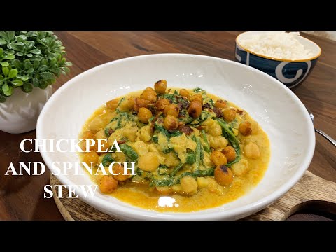 Easy Chickpea and Spinach Stew In 30 Minutes | Chickpea Spinach Curry
