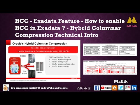 HCC Exadata Feature How to enable HCC in Exadata Hybrid Columnar Compression Technical Intro