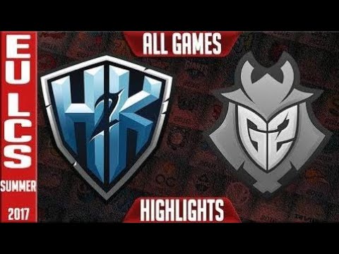 H2K vs G2 Esports Highlights ALL GAMES Semi finals EU LCS Playoffs Summer 2017 H2K vs G2