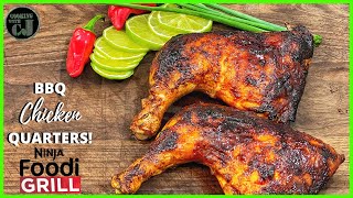 NINJA FOODI GRILL BBQ CHICKEN QUARTERS!  | Ninja Foodi Grill Recipes!