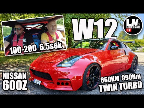 Nissan 350Z 6.0 W12 Twin turbo 660KM 990Nm od Gregor Performance Garage