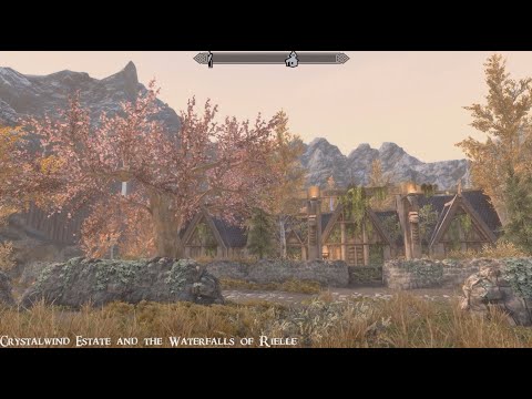 Crystalwind Estate and the Waterfalls of Rielle (2022 version) - Skyrim Special Edition House Mod