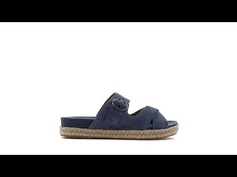 easy spirit Iris Suede Slide Platform Sandal