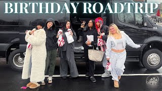 BIRTHDAY VLOG ♡ (6 hour roadtrip with all my friends to somewhere snowy, GOOD VIBES, SKIING +)