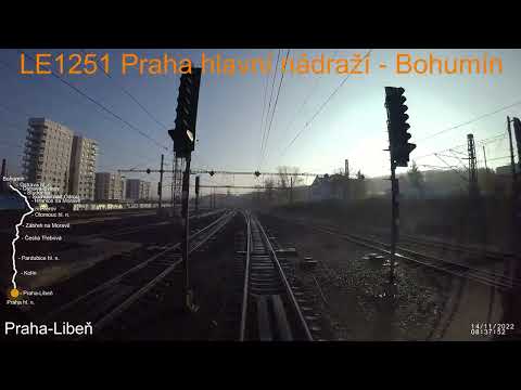 LEO EXPRESS 1251 : Praha hl.n. - Bohumin [CabView4K]