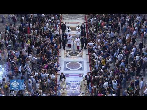 vídeo da transmissão ao vivo da primeira missa do papa leão xiv