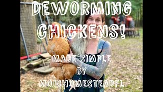 Deworming Chickens made SIMPLE!!  Using safeguard or Valbazen.