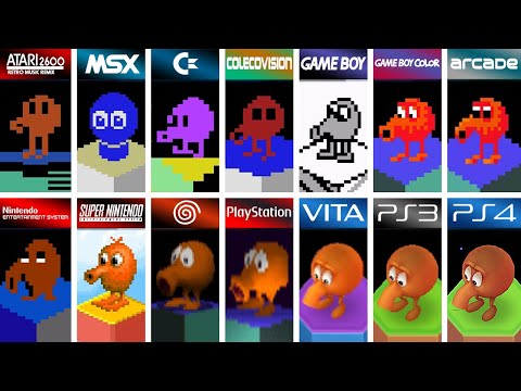 Q*bert (1982)Atari 2600 vs MSX vs Vic20 vs GB vs GBC vs NES vs SNES vs PS1 vs DC vs Vita.. And MORE!