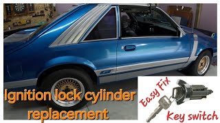 No Start: How to change Key Switch on 1985 Ford Mustang Foxbody "Ignition Lock Cylinder"