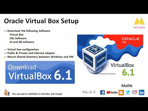 01 Oracle Virtual Box Setup Configuration with Software download GI Database OEL
