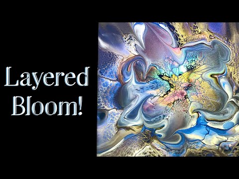 #212 Heavenly Layered Bloom!  ⛅️ Pour painting/ bloom technique