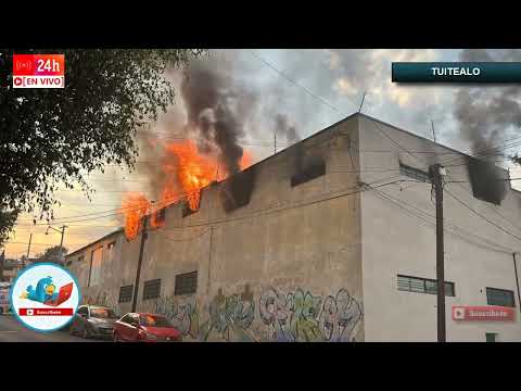 Incendio consume fábrica de papel en San Pedro de los Pinos CDMX