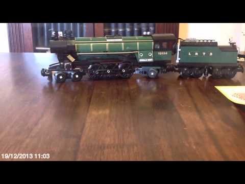 Lego Train 10194 Emerald Night. Adding power functions and working. Running on my small city layout.