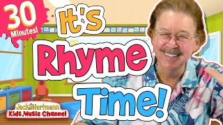 It's Rhyme Time! | 30 MINUTES of Fun Rhyming Songs for Kids! | Jack Hartmann